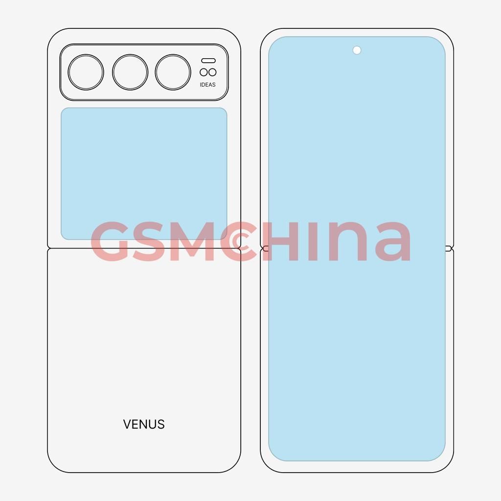 Hình ảnh thiết kế tổng thể được cho là của Xiaomi Mix Flip