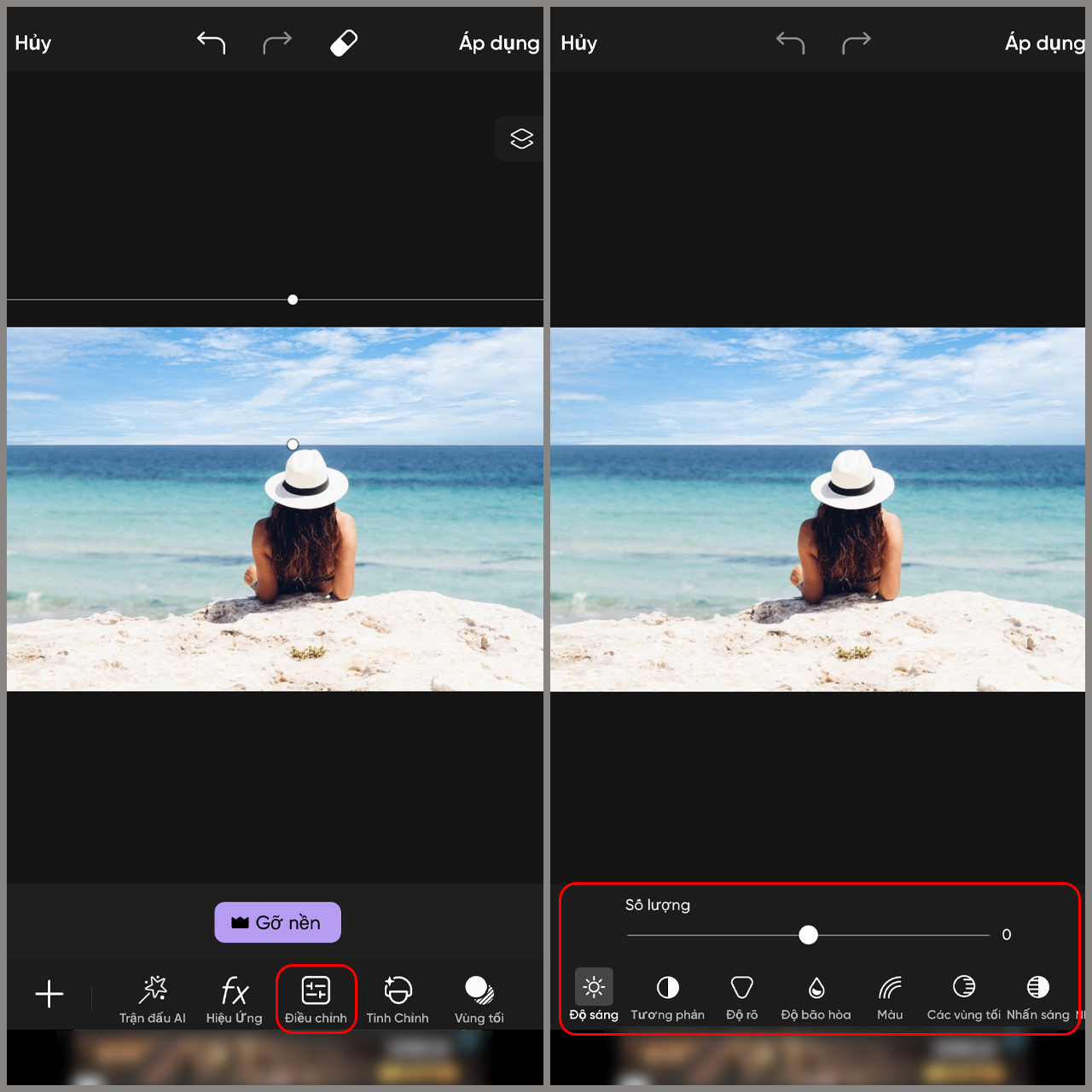 Cách chỉnh bầu trời trong PicsArt