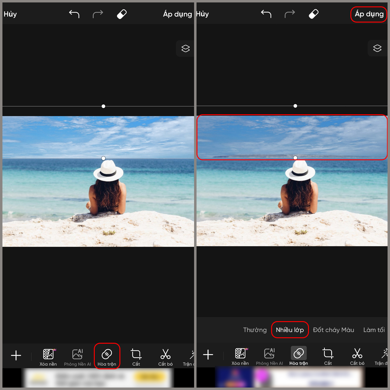 Cách chỉnh bầu trời trong PicsArt