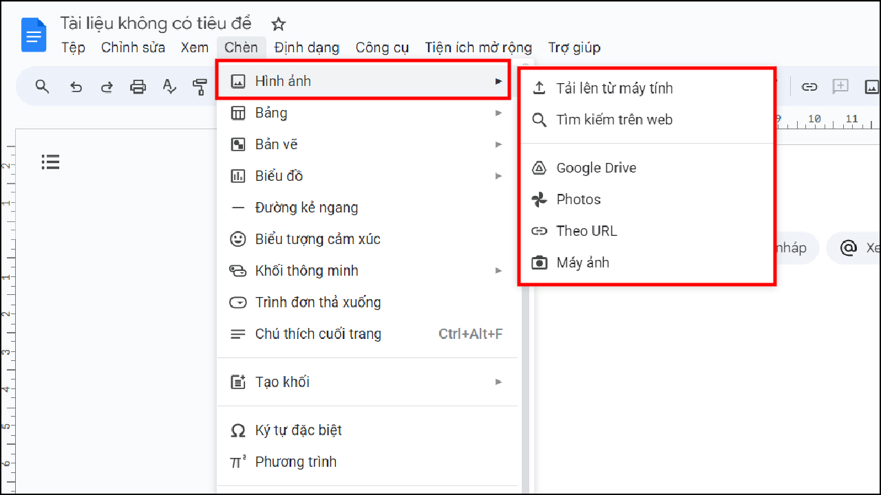 Cách chỉnh sửa ảnh trực tiếp trên Google Docs