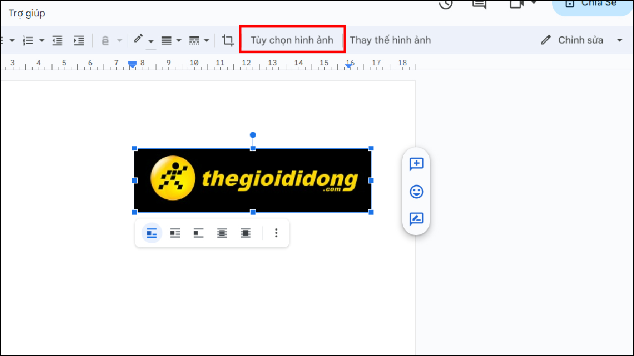 Cách chỉnh sửa ảnh trực tiếp trên Google Docs