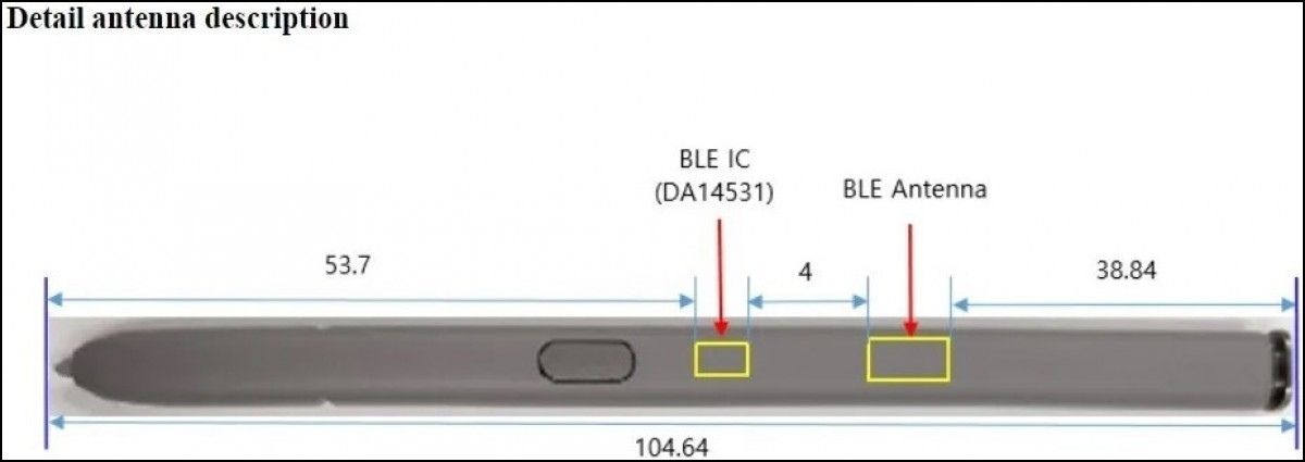 Hình ảnh bút S Pen trên Galaxy S24 Ultra lộ diện trên trang chứng nhận FCC