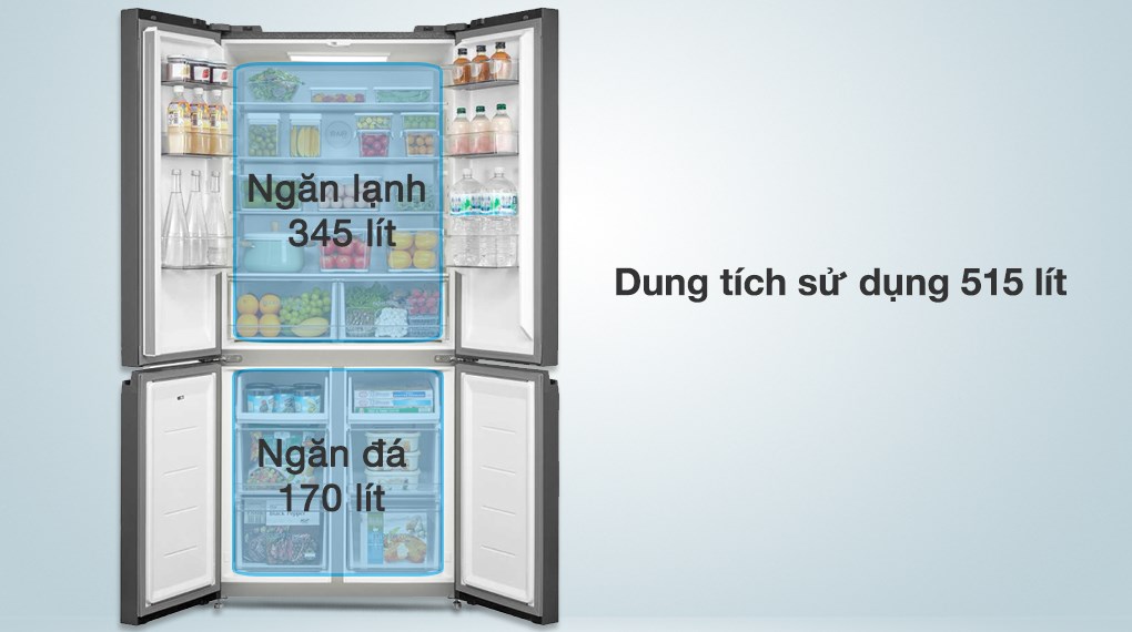 Tủ lạnh Toshiba Inverter 515 lít GR-RF677WI-PGV(22)-XK - Dung tích