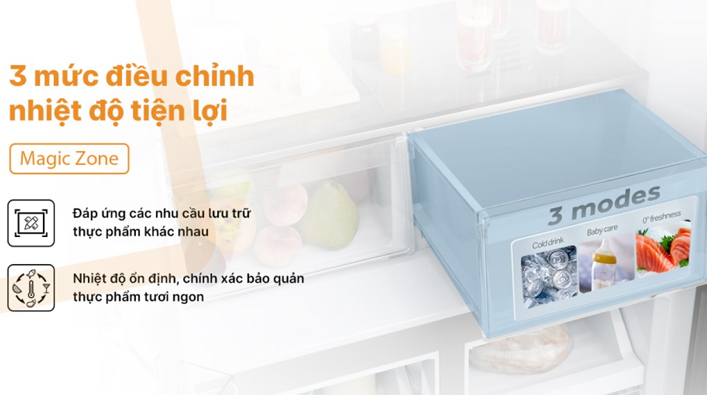 Tủ lạnh Aqua Inverter 469 lít Multi Door AQR-M536XA(WGB)  - Công nghệ làm lạnh - bảo quản thực phẩm