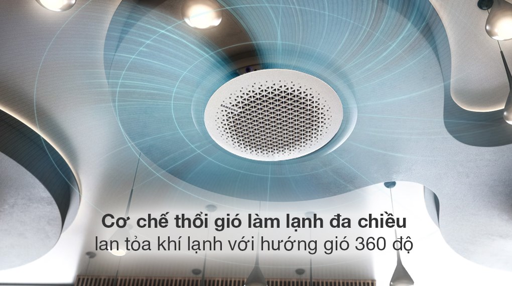 Máy lạnh âm trần Cassette 360 độ Samsung Inverter 4 HP AC120TN4PKC/EA 3 Pha - Cơ chế thổi gió Máy lạnh âm trần Cassette 360 độ Samsung Inverter 4 HP AC120TN4PKC/EA 3 Pha - Cơ chế thổi gió