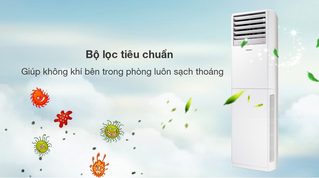 Máy lạnh tủ đứng Samsung Inverter 5 HP AC048BNPDKC/TC - Bộ lọc tiêu chuẩn cho không gian bên trong phòng luôn sạch thoáng