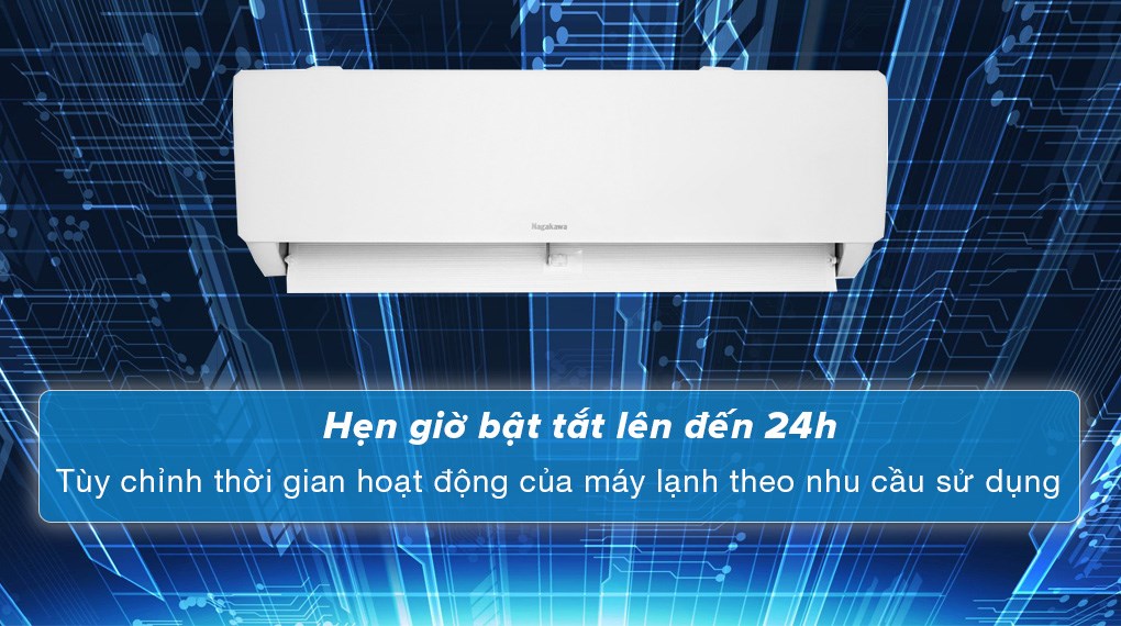 Máy lạnh Nagakawa Inverter 2.5 HP NIS-C24R2T28 - Hẹn giờ bật tắt tiện lợi