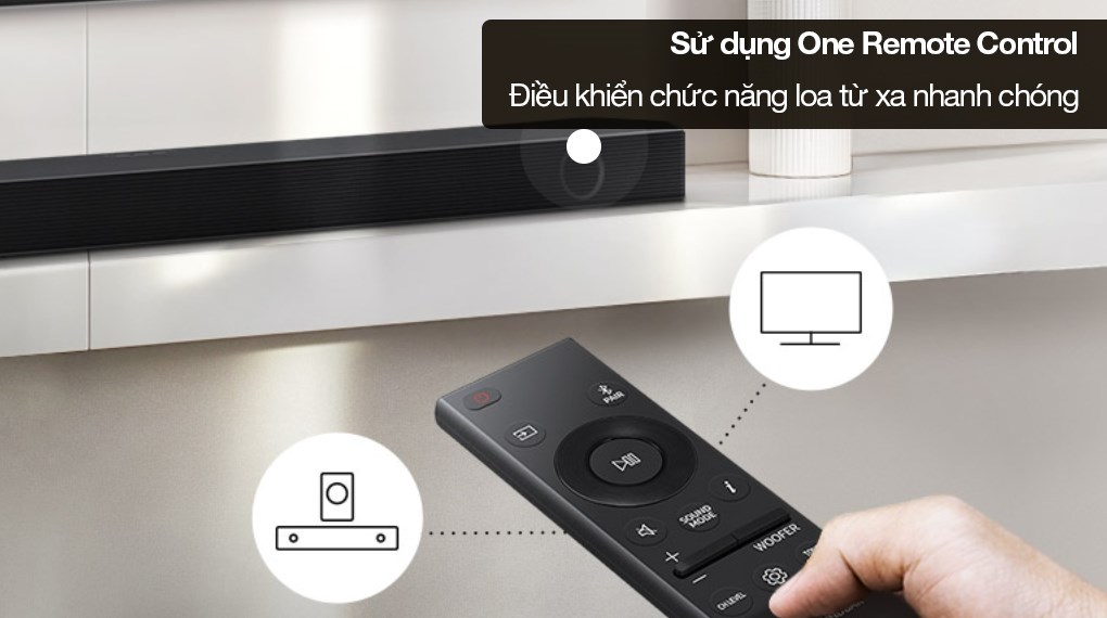 Loa Thanh Samsung HW-Q700D/XV 320W - Điều khiển thông minh One Remote Control tiện lợi