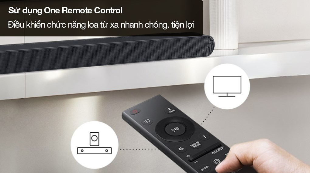 Loa Thanh Samsung HW-S700D/XV 250W - Điều khiển từ xa One Remote Control tiện lợi