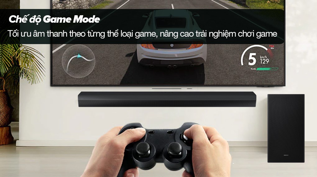 Loa Thanh Samsung HW-B750D/XV 400W - Chế độ Game Mode tối ưu âm thanh theo từng thể loại game, nâng cao cảm xúc khi chơi