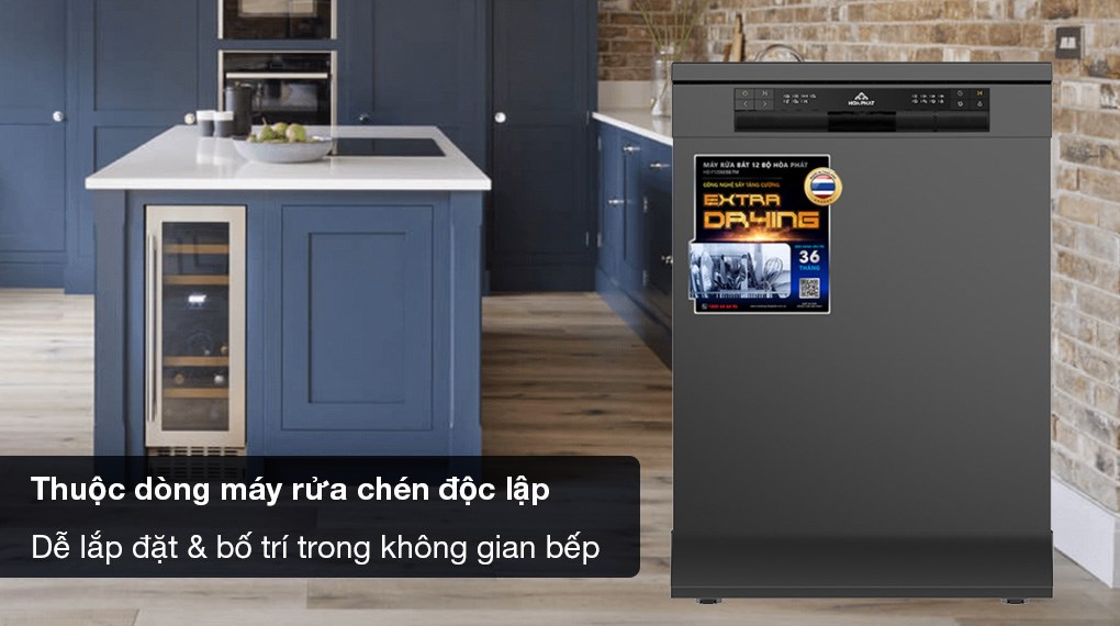 Máy rửa chén độc lập Hòa Phát HD F1206EBB TM - Dễ lắp đặt và bố trí