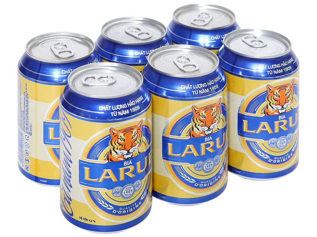 6 lon bia Larue nhãn vàng 330ml giá tốt tại Bách hoá XANH