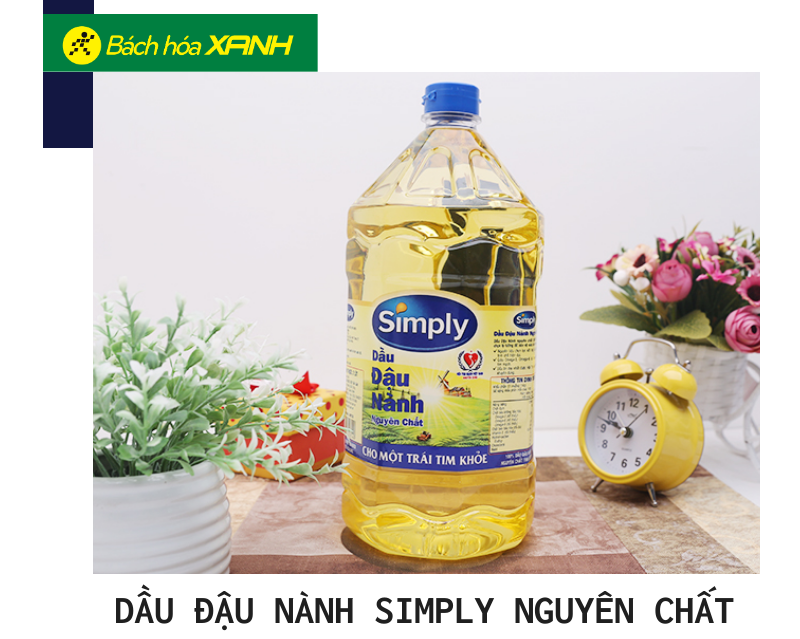 Dầu đậu nành nguyên chất Simply can 5 lít 0