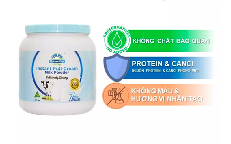 Sữa bột nguyên kem Nature One hộp 1kg 1