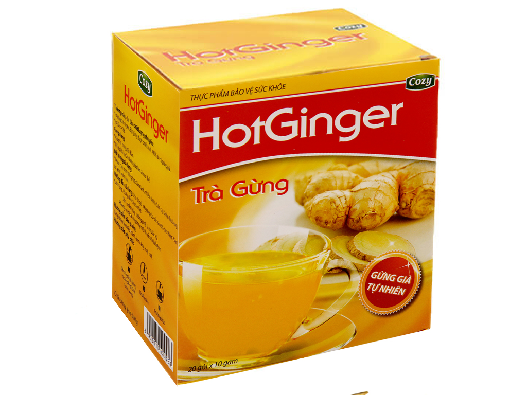 Trà gừng Cozy HotGinger hộp 200g (20 gói x 10g) 0