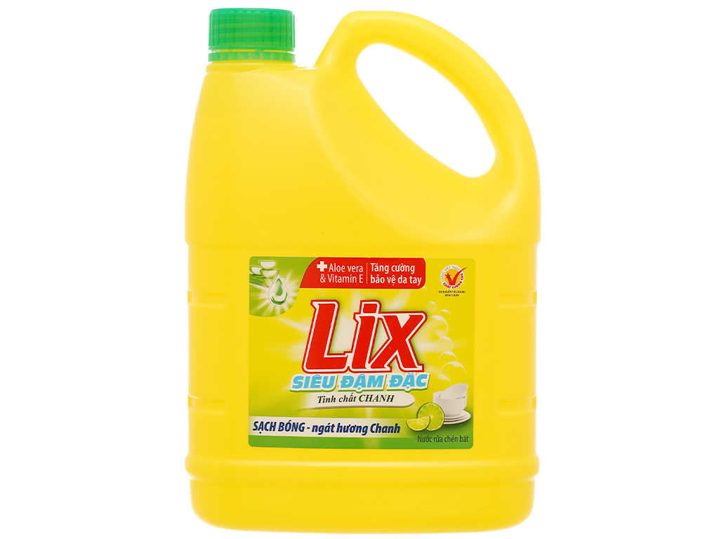 Nước rửa chén Lix Vitamin E hương chanh can 1.37 lít 0