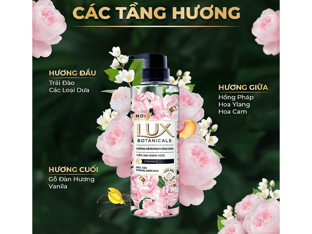 Sữa tắm nước hoa Lux chai 532ml giá tốt tại Bách hoá XANH