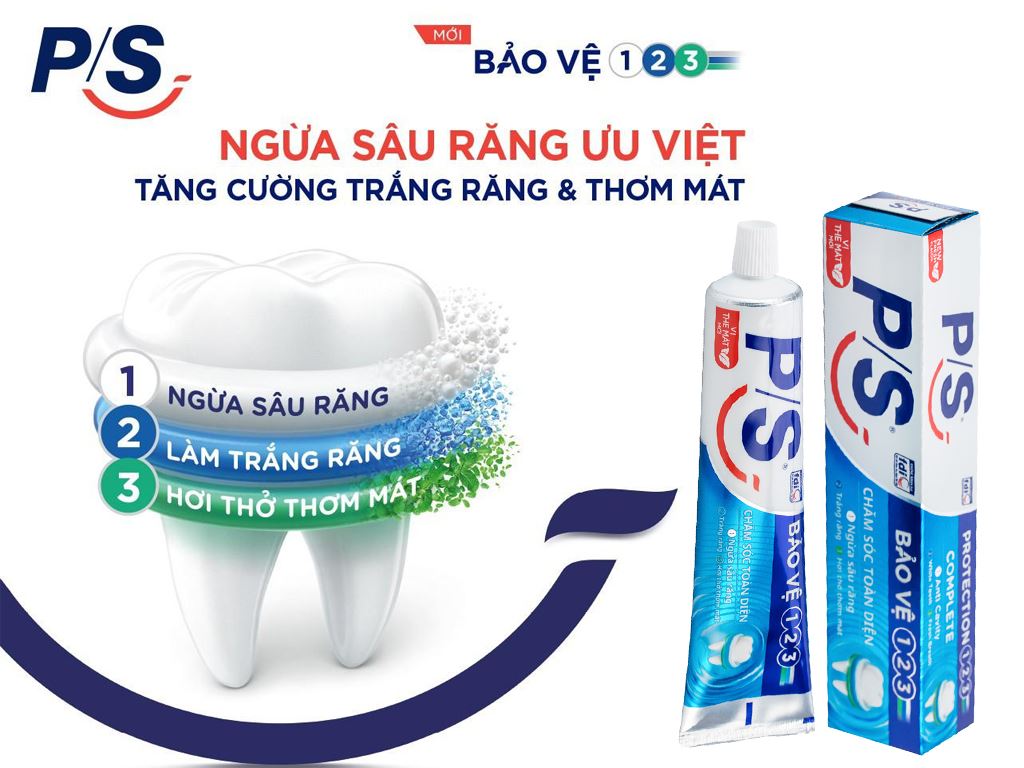 Kem đánh răng P/S bảo vệ 123 chăm sóc toàn diện 180g 0