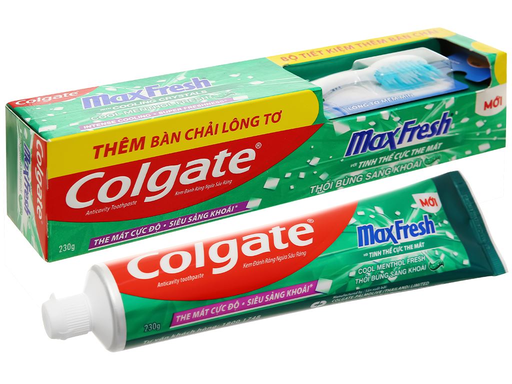 Kem đánh răng Colgate MaxFresh tinh thể cực the mát 230g 1