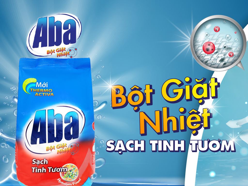 Bột giặt nhiệt Aba sạch tinh tươm 3kg 0