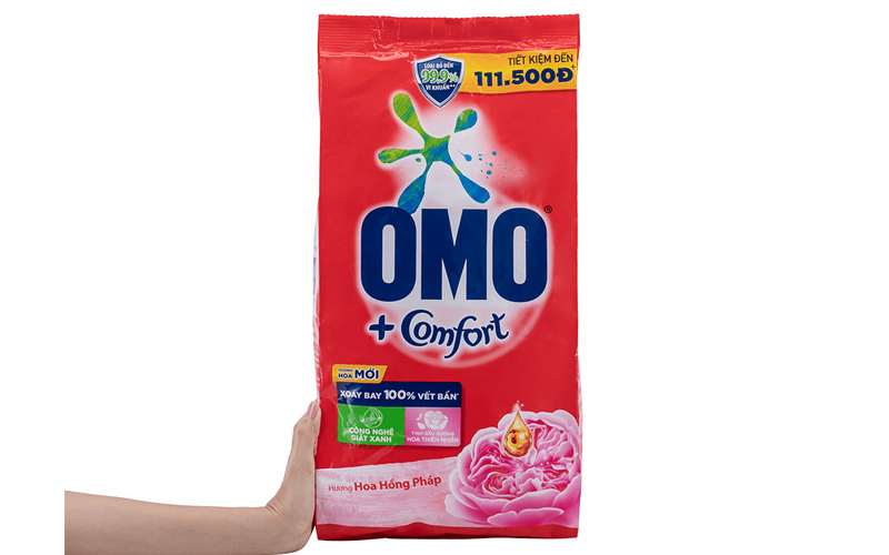 Bột giặt OMO Comfort tinh dầu thơm ngất ngây xoáy bay vết bẩn và hương thơm bền lâu 5.3kg 1