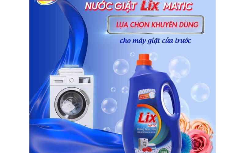 Nước giặt Lix Matic hương nước hoa chai 3.46 lít 0