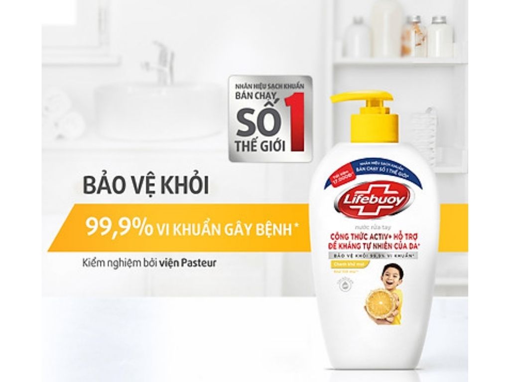 Nước rửa tay Lifebuoy cho tay làm bếp chai 493ml 1