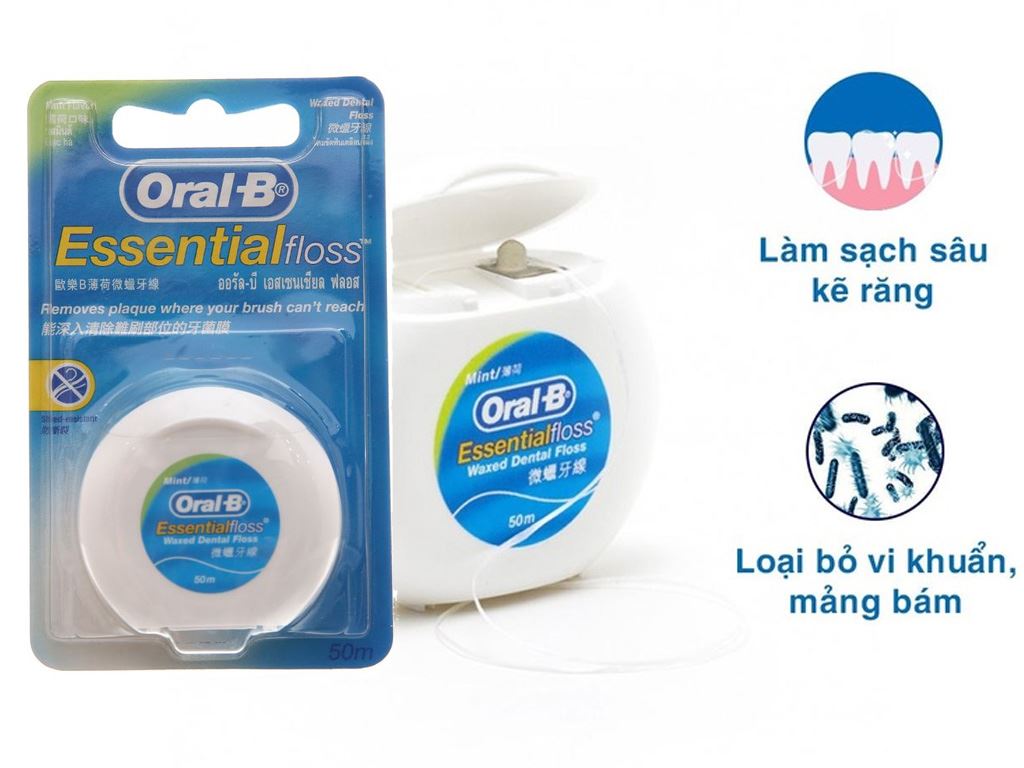 Chỉ nha khoa Oral-B Essential Floss vỉ 50m 0
