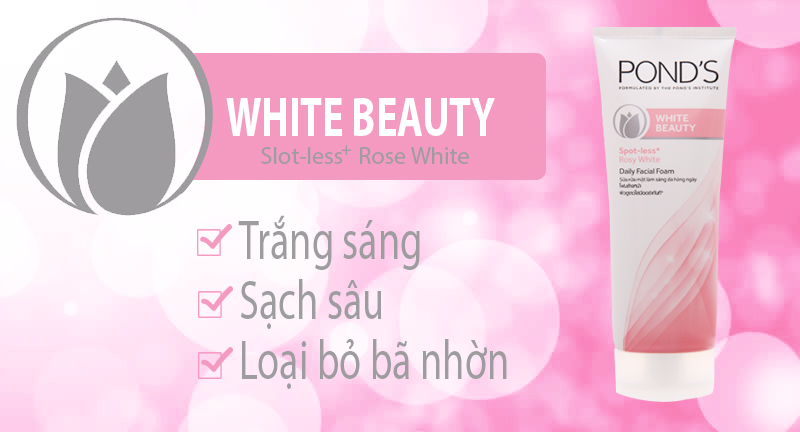Sữa rửa mặt POND'S White Beauty trắng hồng rạng rỡ 50g