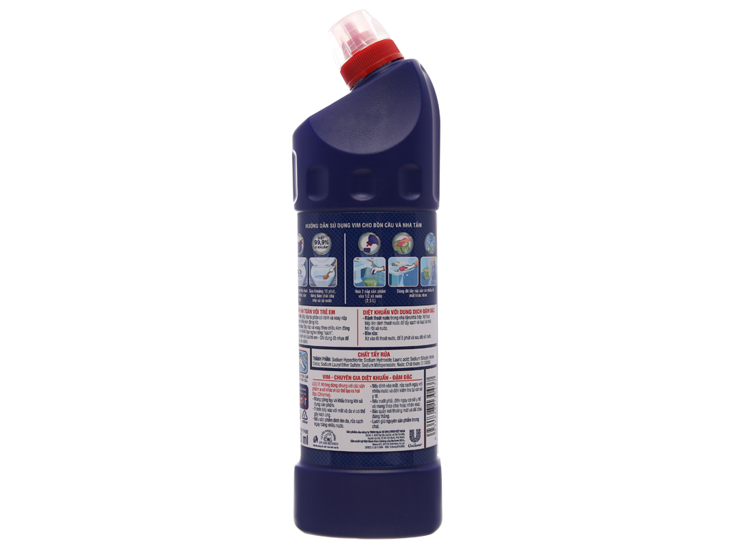 Nước gel tẩy bồn cầu VIM xanh biển diệt khuẩn hương dịu nhẹ chai 880ml 2