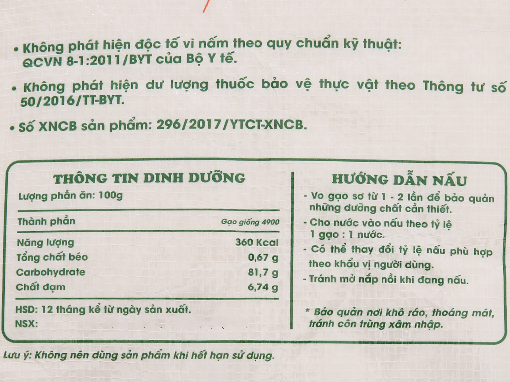 Thông tin sản phẩm gạo hương sữa ADC 