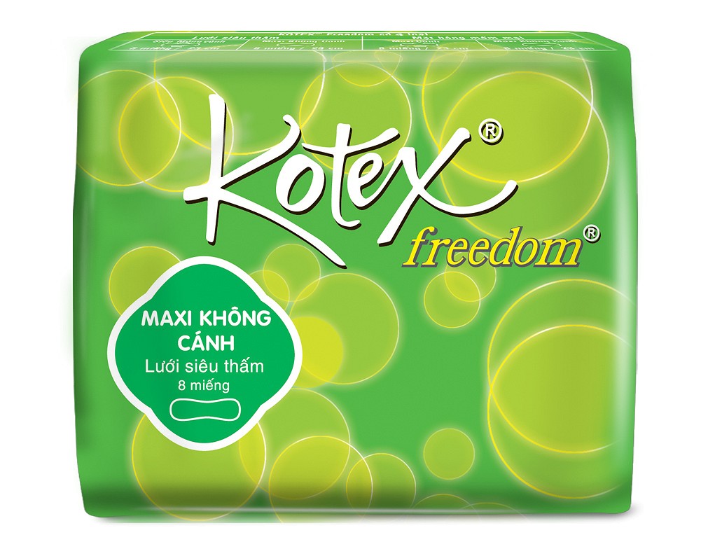 Băng vệ sinh Kotex Freedom siêu thấm không cánh 8 miếng