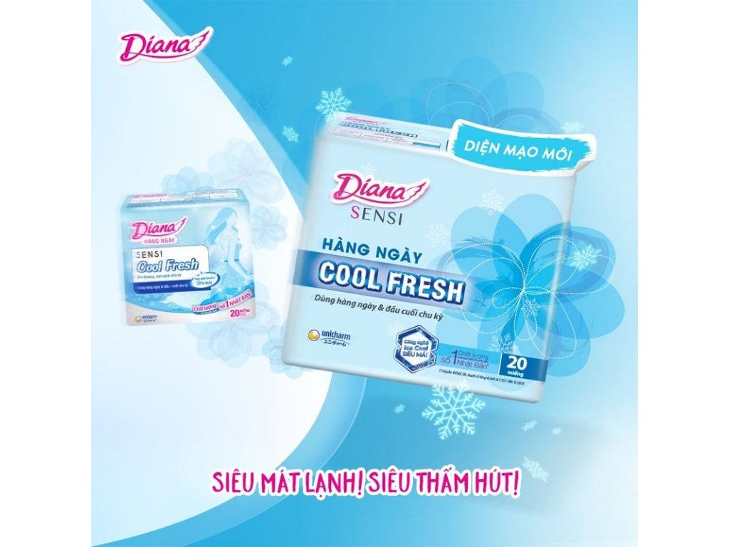 Băng vệ sinh Diana Sensi Cool Fresh 20 miếng 0