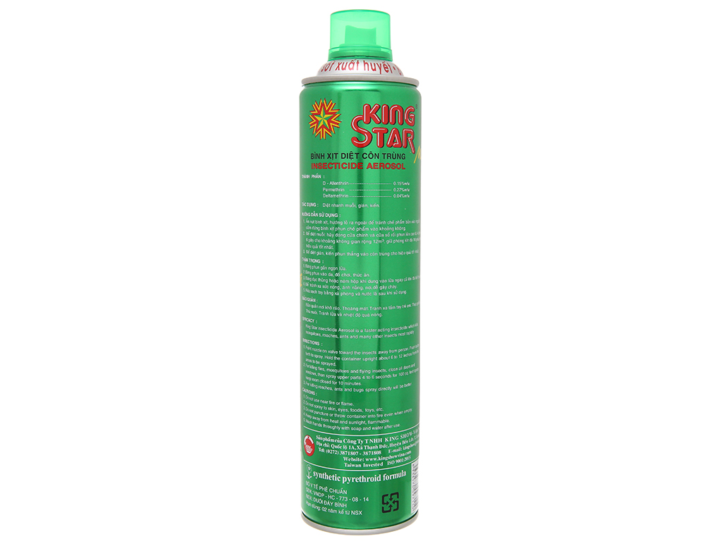 Bình xịt côn trùng King Star hương chanh 600ml 2