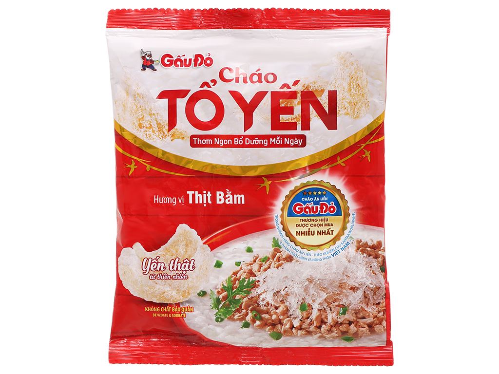 CHÁO GÓI DINH DƯỠNG CUNG CẤP ĐẦY ĐỦ CHẤT CHO BỮA ĂN NHẸ HÀNG NGÀY