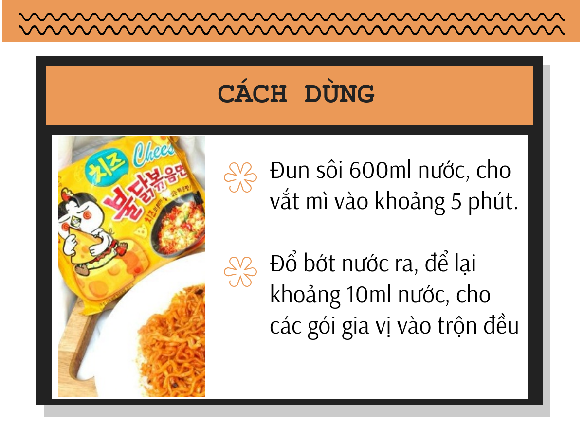 Mì khô gà cay Samyang vị phô mai gói 140g 2