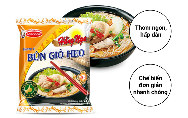 Bún giò heo Hằng Nga gói 75g 0