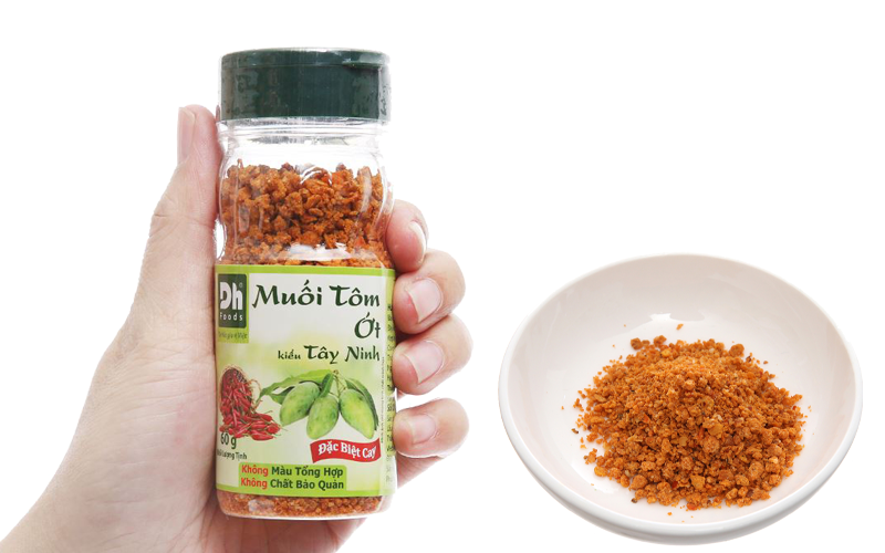 Muối tôm ớt kiểu Tây Ninh Dh Foods hũ 60g 0