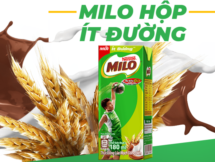 Thùng 48 hộp sữa lúa mạch cacao ít đường Milo Active Go 180ml 0