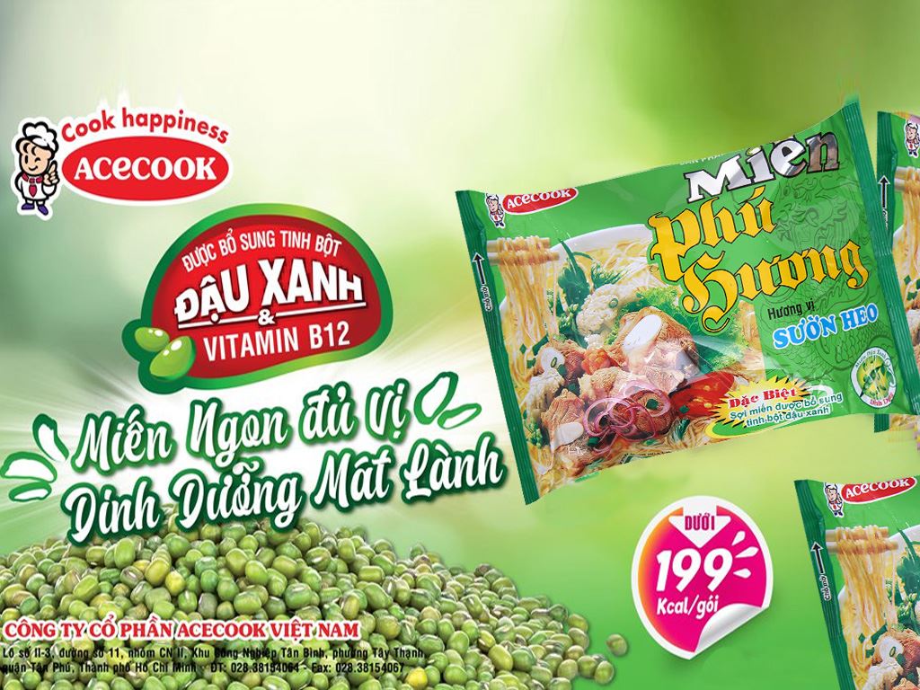 Miến Phú Hương sườn heo gói 55g 0