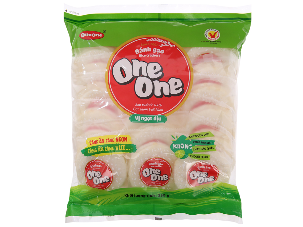 Bánh gạo vị ngọt dịu One One gói 230g 0