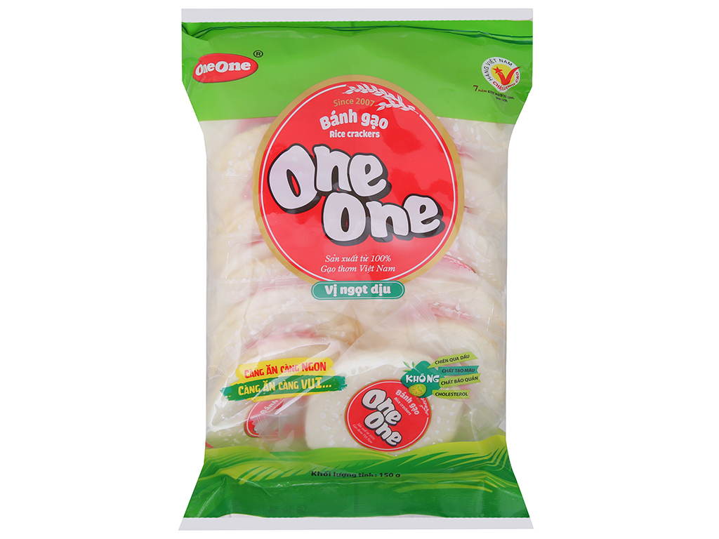 Bánh gạo vị ngọt dịu One One gói 150g 0