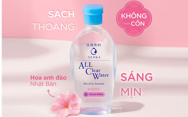Nước tẩy trang Senka Micellar Vibrant White dưỡng ẩm sáng da chai 0