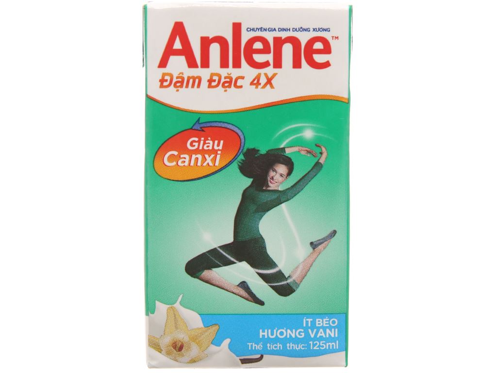 Lốc 4 hộp sữa bột pha sẵn Anlene đậm đặc 4x vani 125ml 1