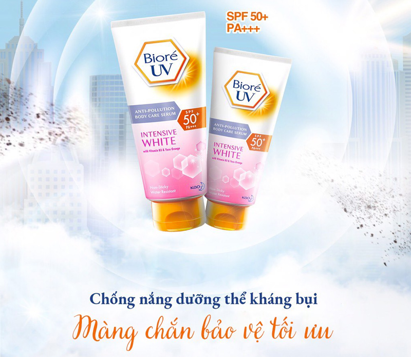 Serum chống nắng Bioré UV dưỡng thể kháng bụi mát lạnh SPF 50/PA+++ 150ml 0