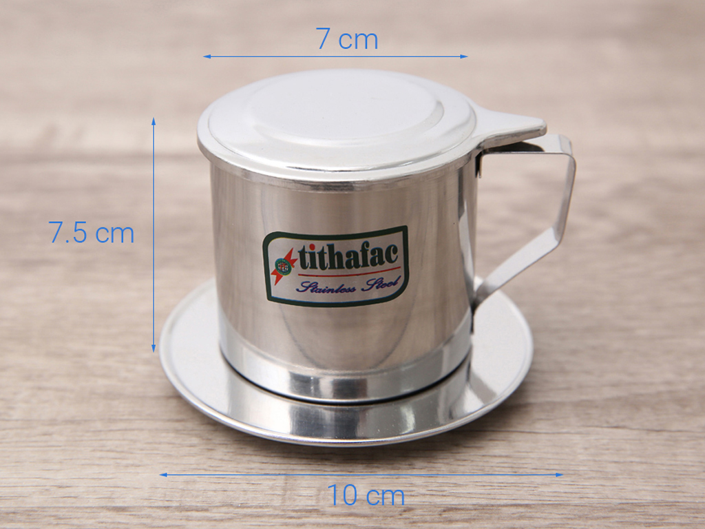 Kích thước phin cà phê inox Tithafac 7cm