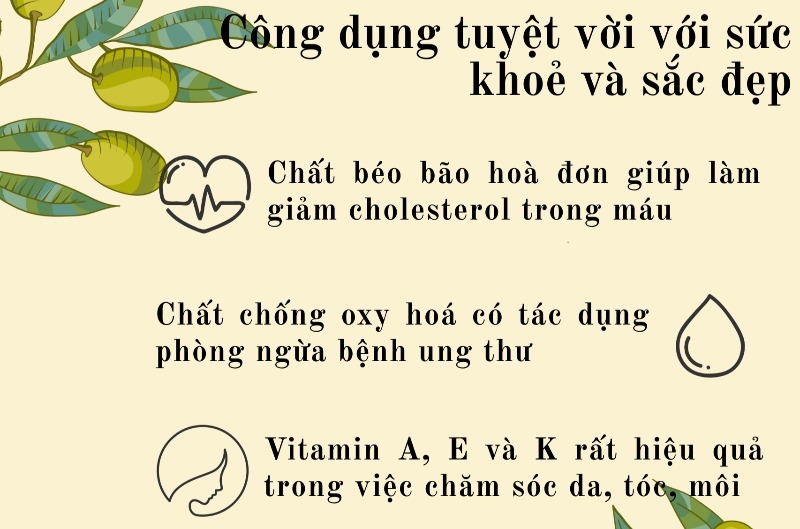 công dụng của dầu oliu