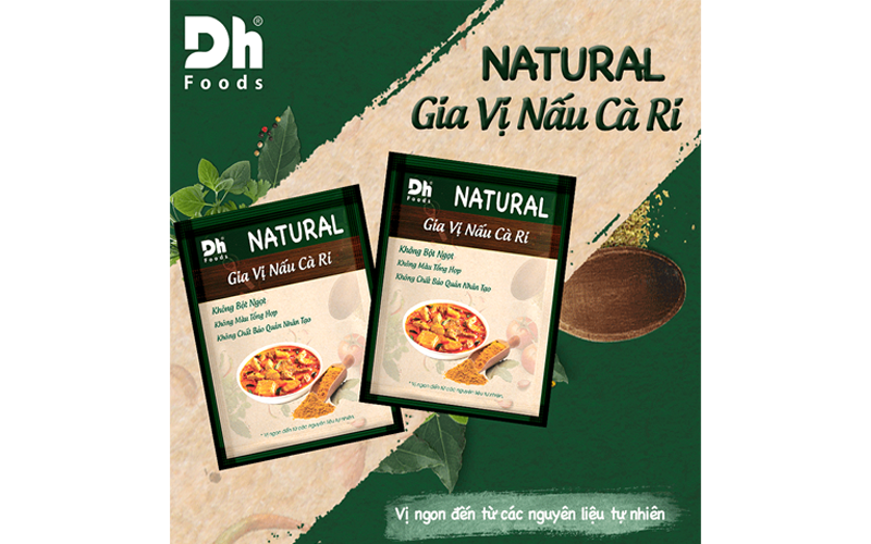 Gia vị nấu cà ri Dh Foods Natural gói 10g 0