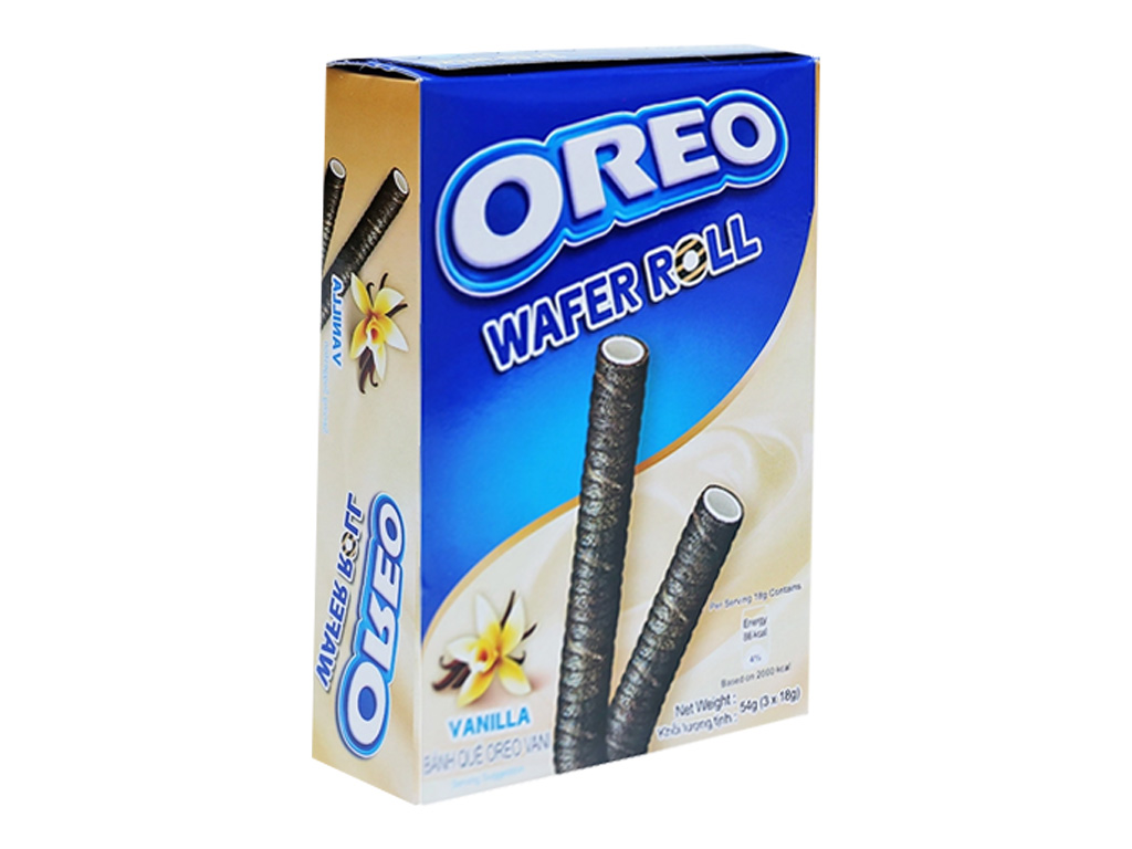 Bánh quế vị vani Oreo Wafer Roll 54g 0