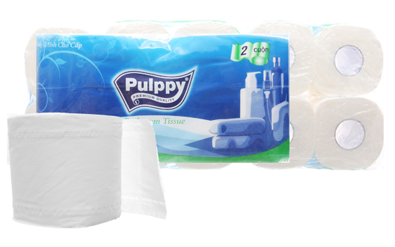 10 cuộn giấy vệ sinh Pulppy 2 lớp 0